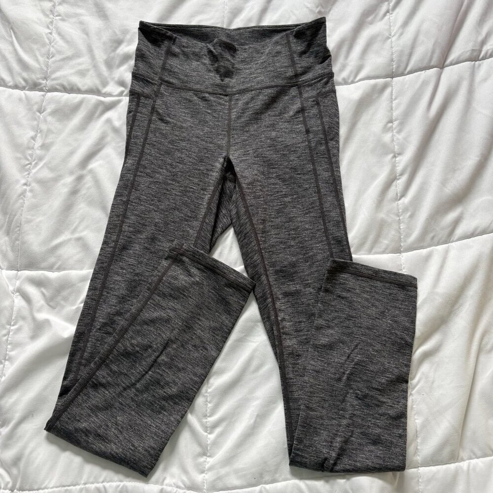 Athleta Revelation Heathered Gray‎ Yoga Leggings Womens Size Small Activewear